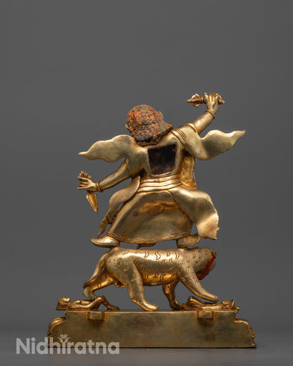 Handmade Dorje Drolo Statue in Traditional Himalayan Style