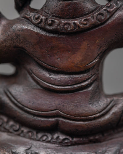 Machine-Made Dorje Lekpa Statue | Oxidized Wrathful Deity