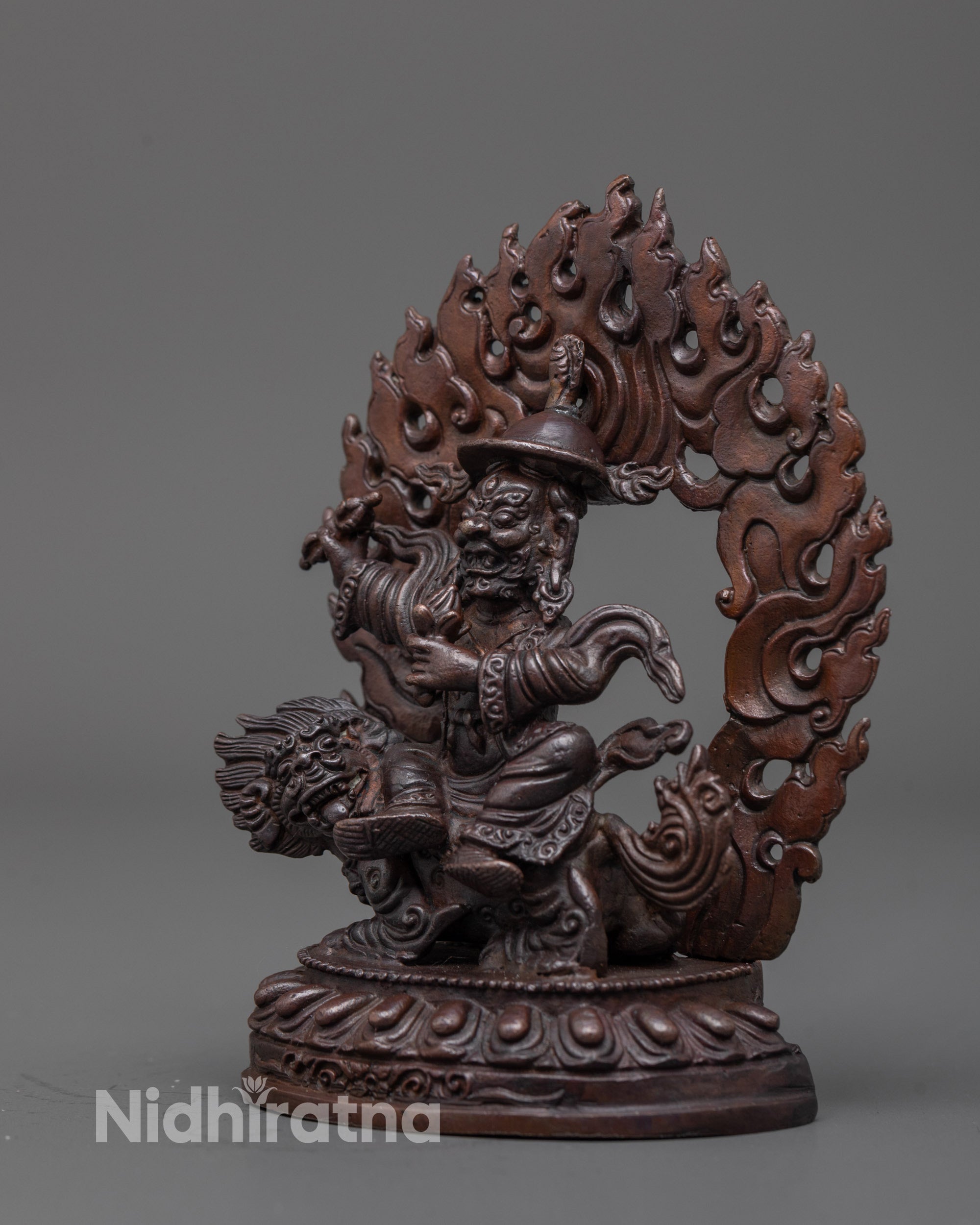 Machine-Made Dorje Lekpa Statue | Oxidized Wrathful Deity
