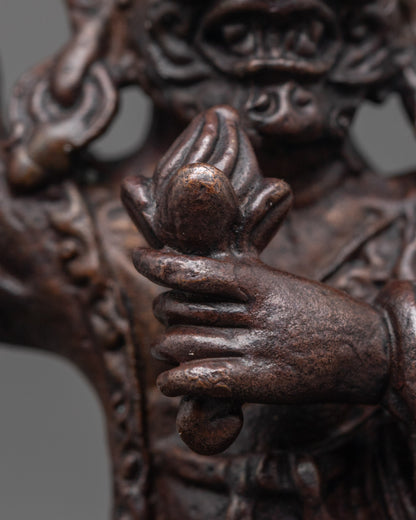 Machine-Made Dorje Lekpa Statue | Oxidized Wrathful Deity