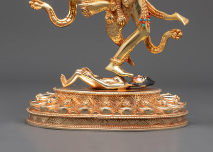 Nepalese Troma Nagmo Sculpture | Hand-Carved Fierce Dakini Statue