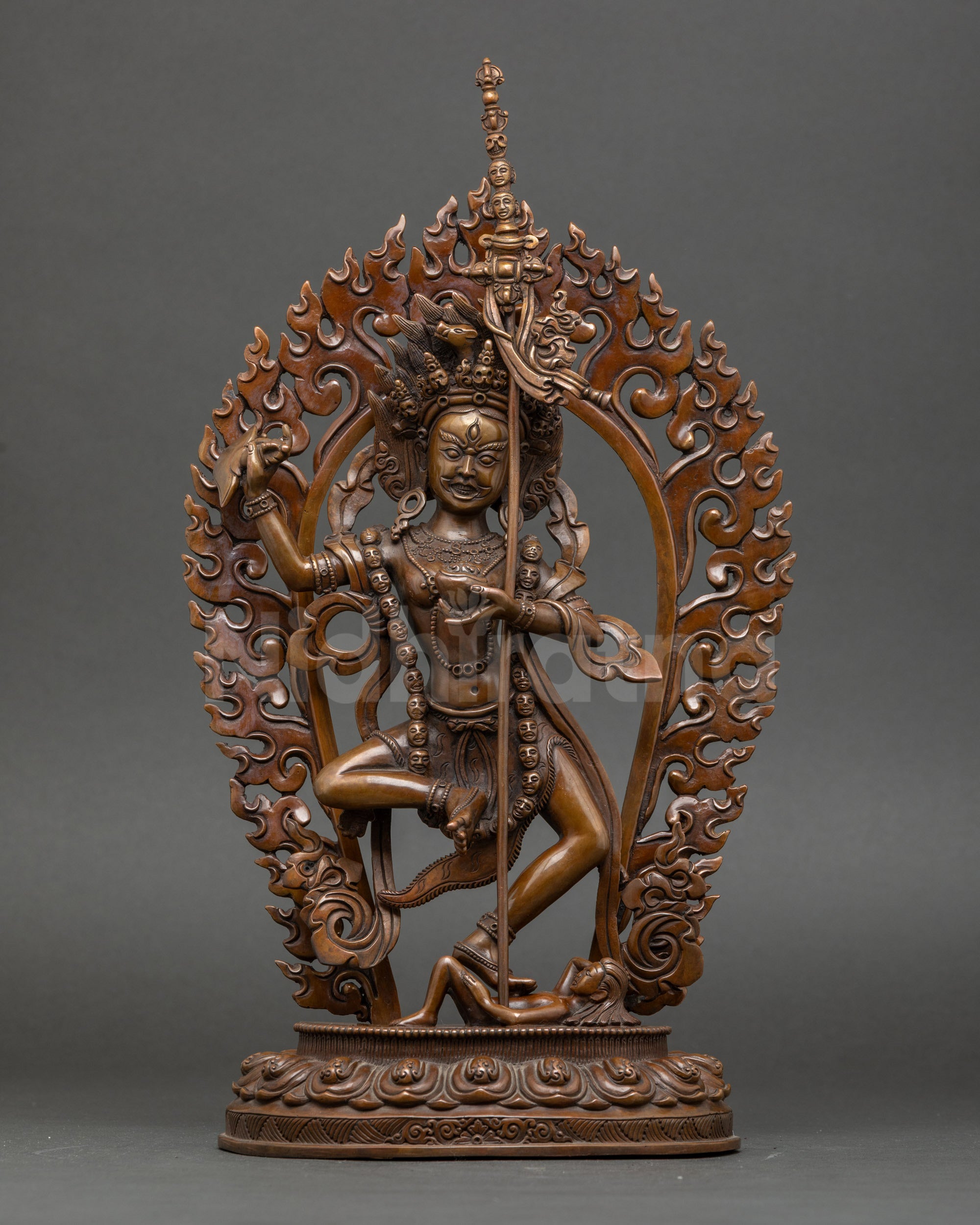 Dorje Phagmo Statue handmade in Nepal with full oxidized copper and ritual knife