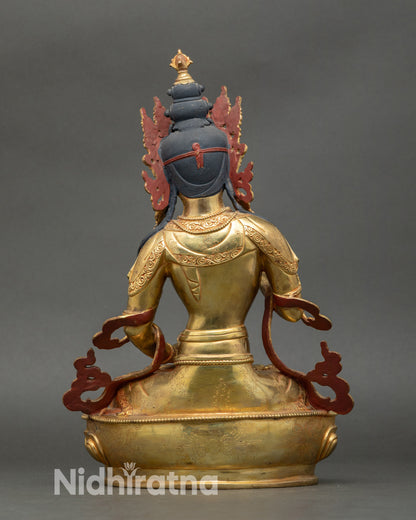 Dorje Sempa Bodhisattva statue for meditation and altar display, traditional Nepalese art