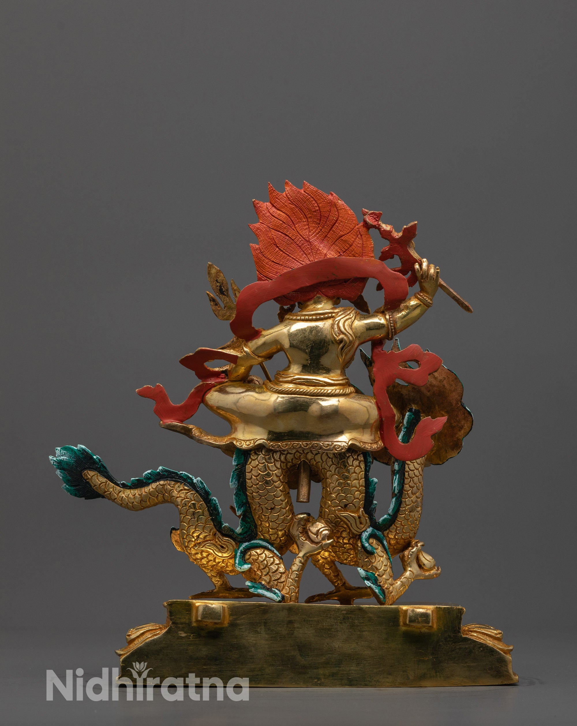 White Dzambhala Statue | Tibetan Wealth Deity Handcrafted in Nepal