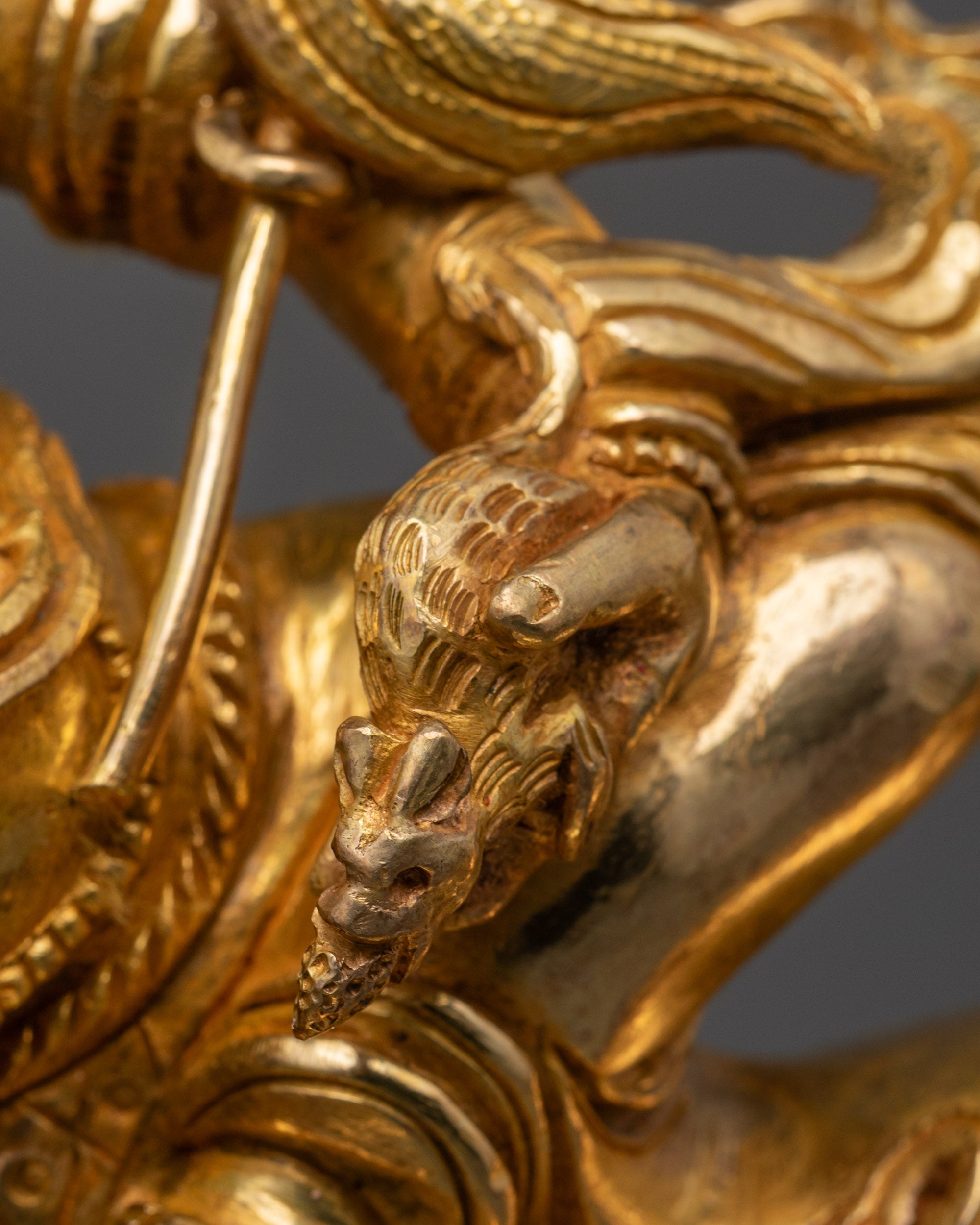 White Dzambhala Statue | Tibetan Wealth Deity Handcrafted in Nepal