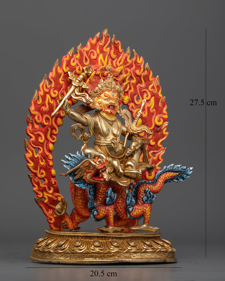 White Dzambhala Statue | 24K Gold Plated Tibetan Artcraft