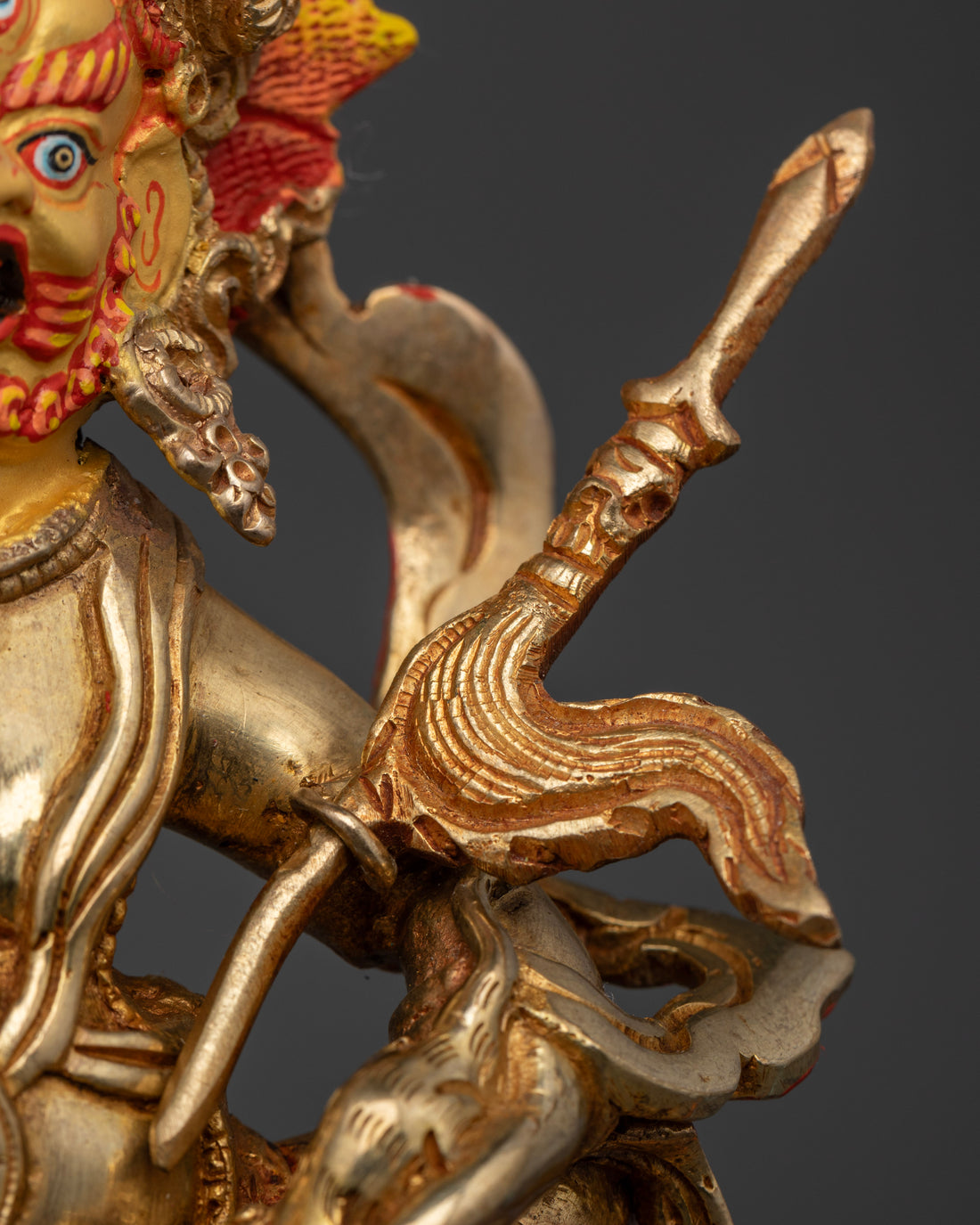 White Dzambhala Statue | 24K Gold Plated Tibetan Artcraft