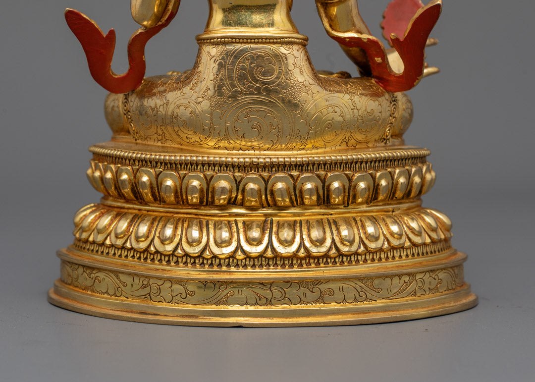 Handcrafted Dukar Statue | Tibetan Goddess of Wealth