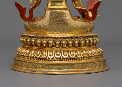 Handcrafted Dukar Statue | Tibetan Goddess of Wealth