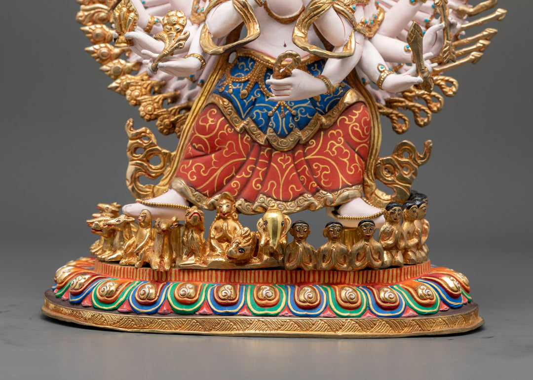 Tibetan 1000-Armed Sitatapatra Statue | White Umbrella Deity