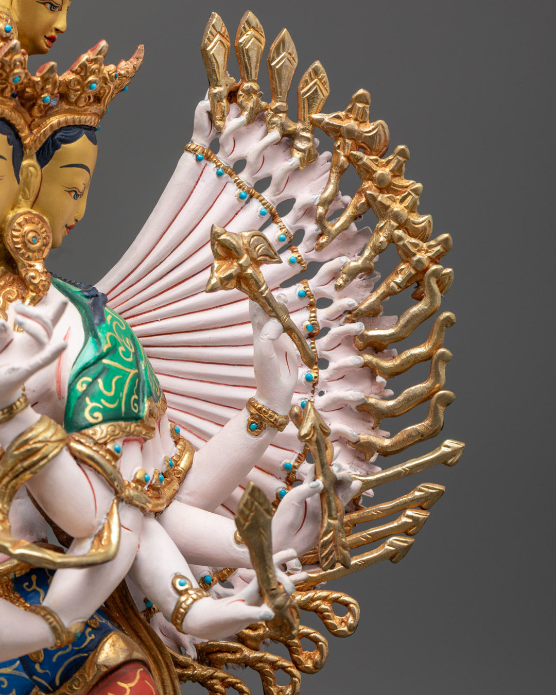 Tibetan 1000-Armed Sitatapatra Statue | White Umbrella Deity