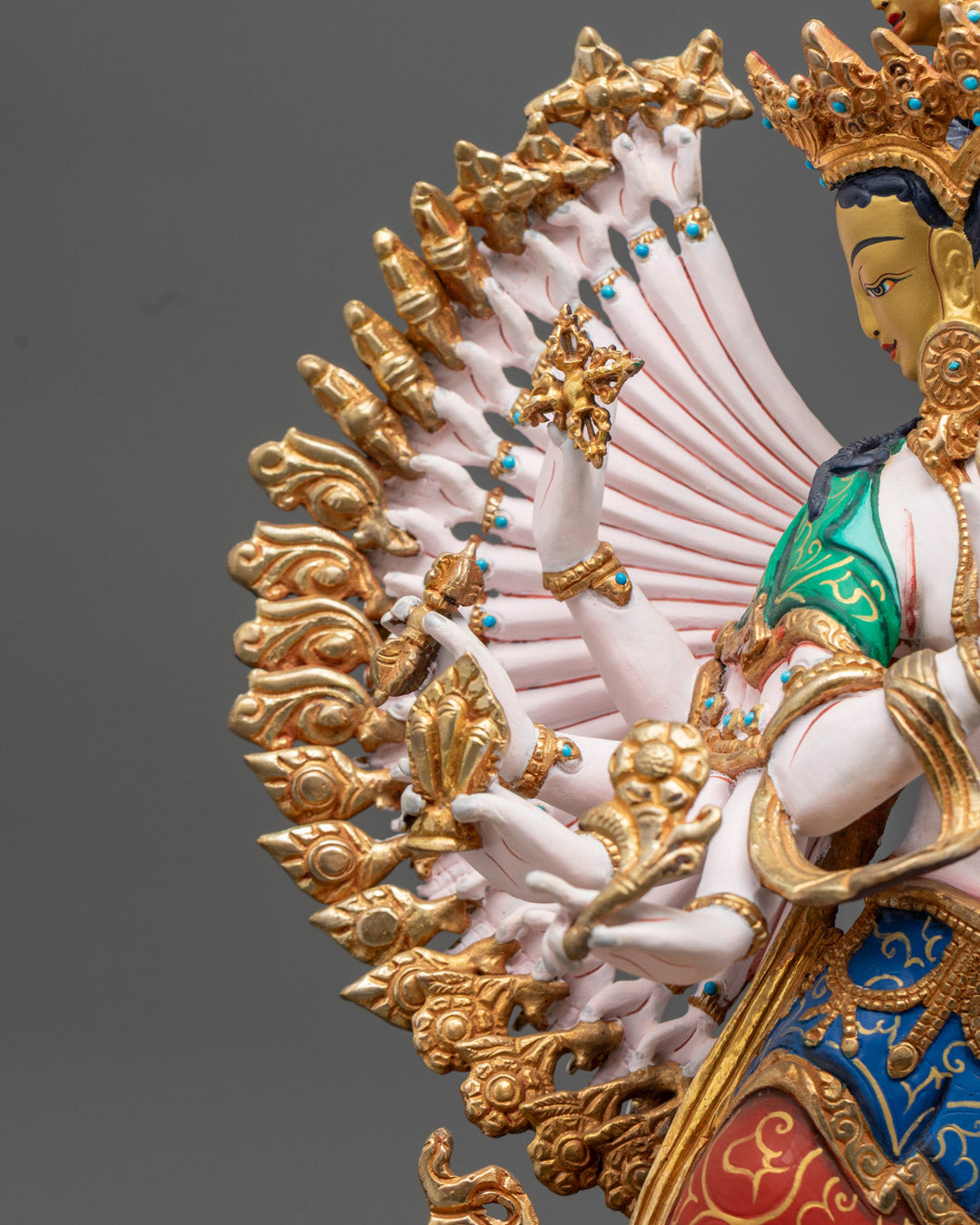 Tibetan 1000-Armed Sitatapatra Statue | White Umbrella Deity