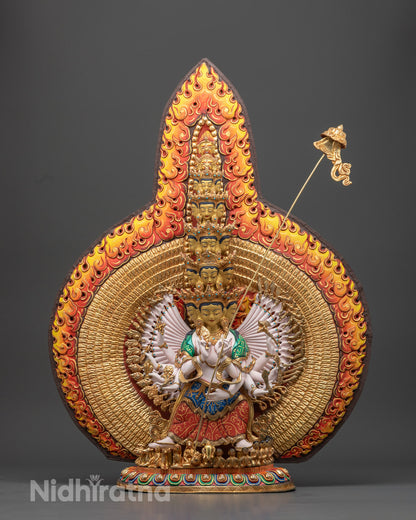 Tibetan 1000-Armed Sitatapatra Statue | White Umbrella Deity