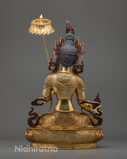 Handcrafted Sitatapatra Statue | The White Umbrella Deity