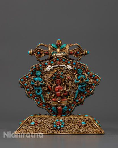 Tibetan Prayer Box with Manjushri