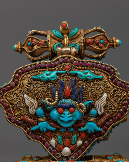 Tibetan Prayer Box with Manjushri