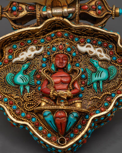 Tibetan Prayer Box with Manjushri
