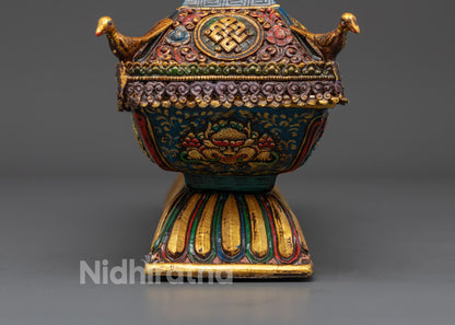 Tibetan Copper Incense Burner | Buddhist Ritual Item