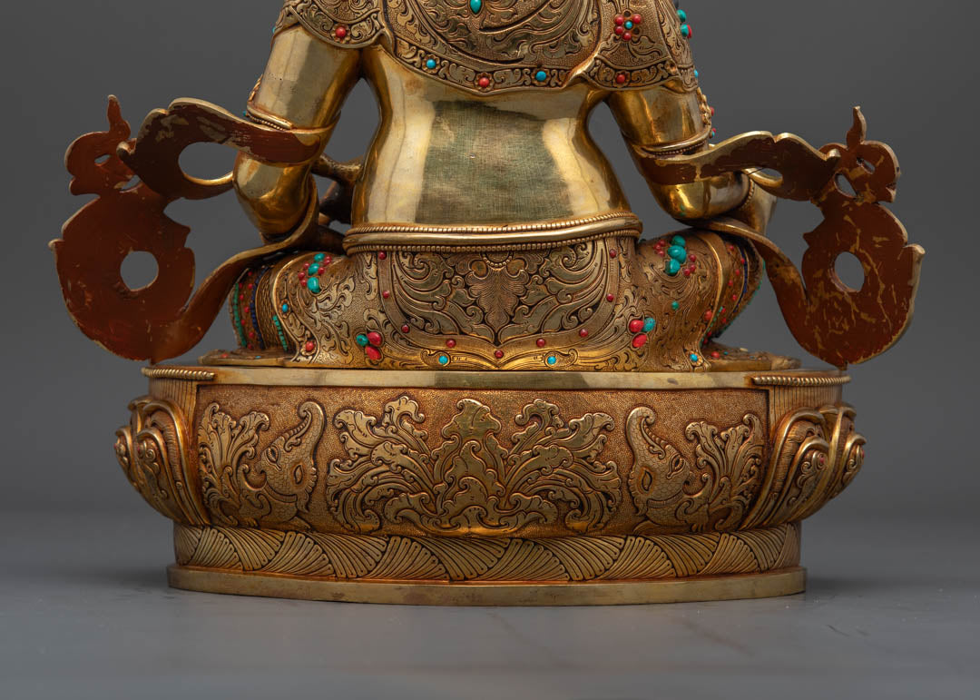 Traditional Dzambhala Statue | Hand-Carved Dzambhala Sculpture