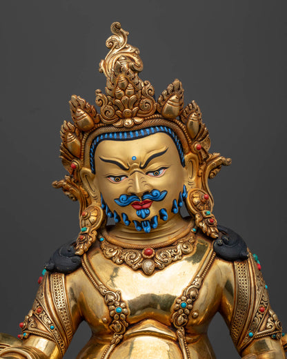 Traditional Dzambhala Statue | Hand-Carved Dzambhala Sculpture