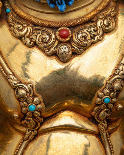 Traditional Dzambhala Statue | Hand-Carved Dzambhala Sculpture