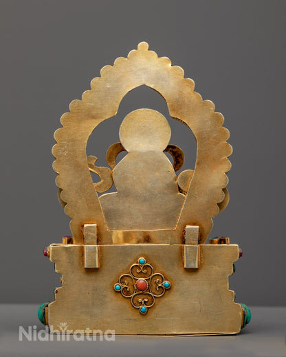 Red Stone Body of Dzambhala Statue