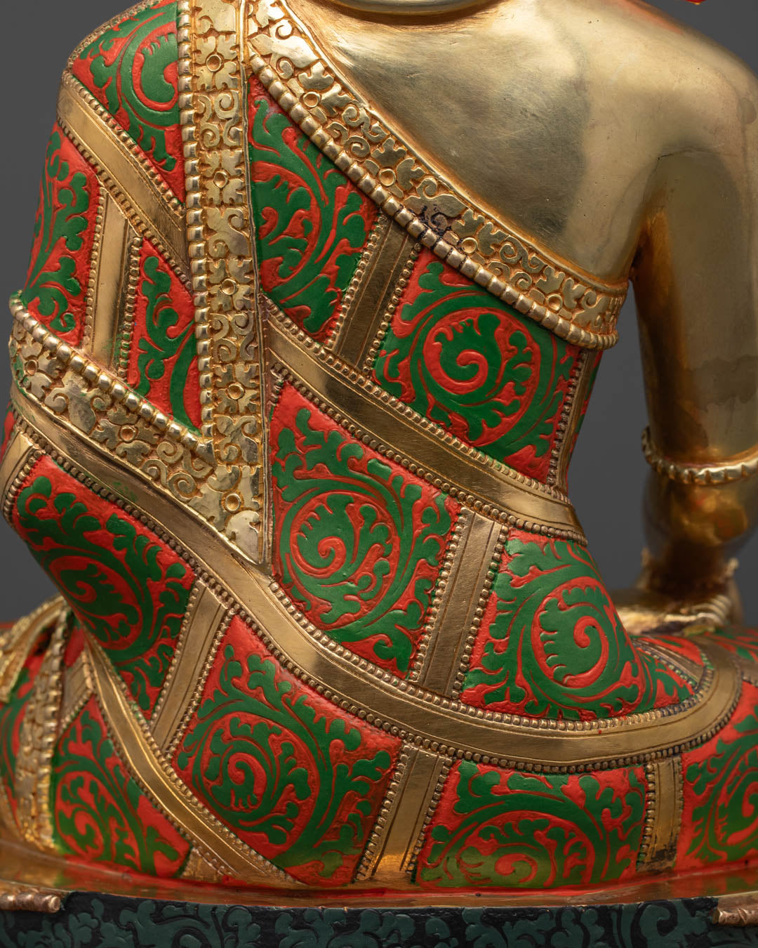 Crowned Shakyamuni Buddha Statue | Traditional Himalayan Art