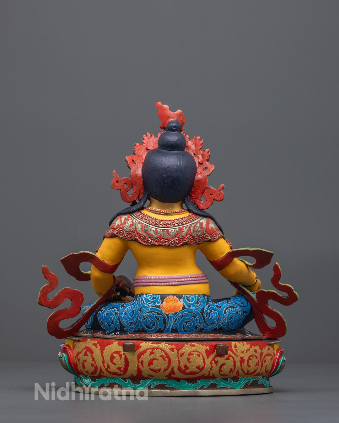 Yellow-Coloured Dzambhala Sculpture | Spiritual Wealth Guardian