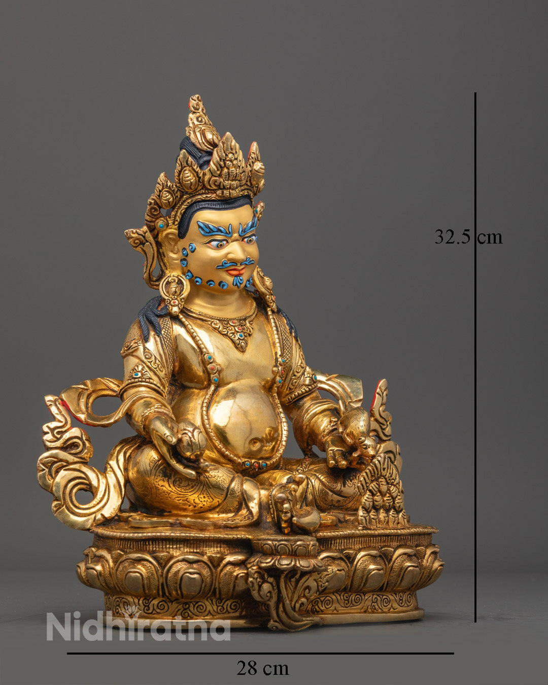 Tibetan Dzambala Statue | Handmade Buddhist Wealth God