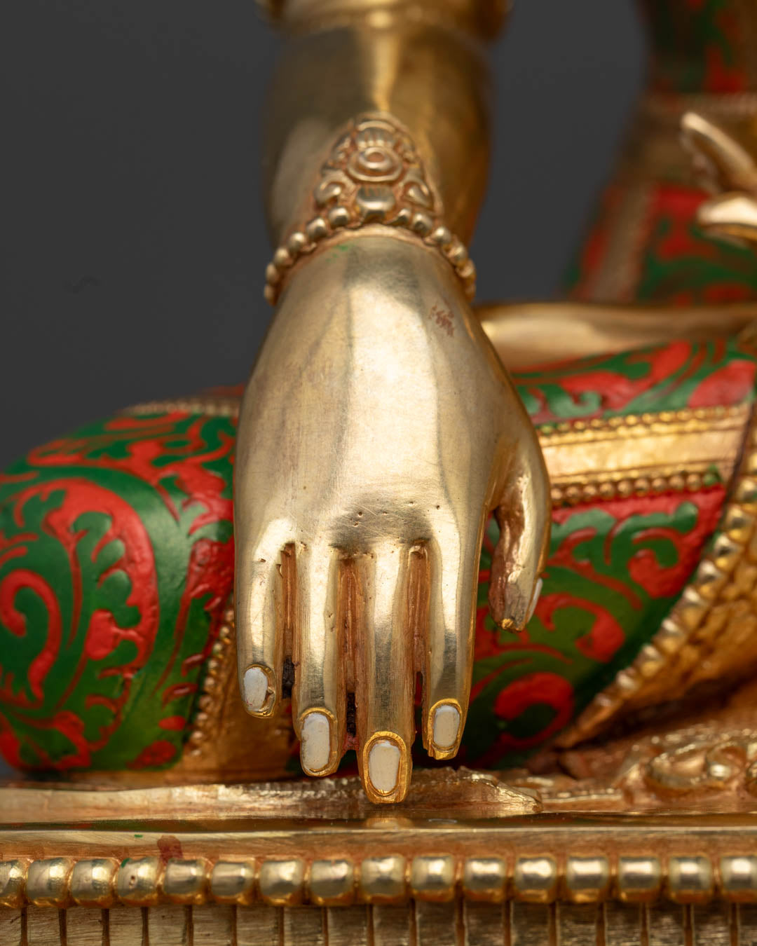 Crowned Shakyamuni Buddha Statue | Traditional Himalayan Art
