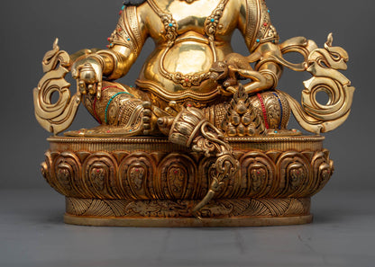 Traditional Dzambhala Statue | Hand-Carved Dzambhala Sculpture