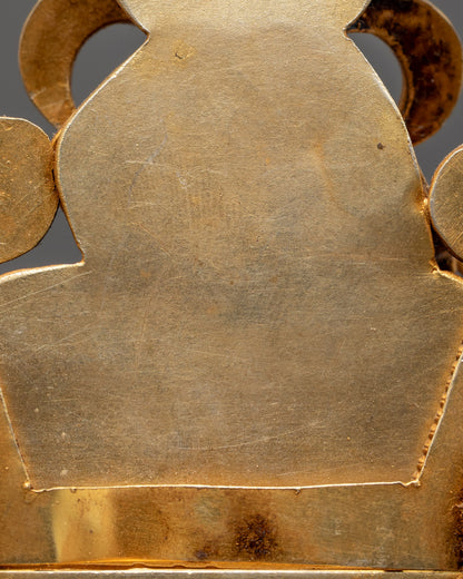 Red Stone Body of Dzambhala Statue