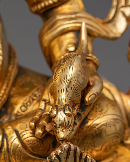 Tibetan Dzambala Statue | Handmade Buddhist Wealth God