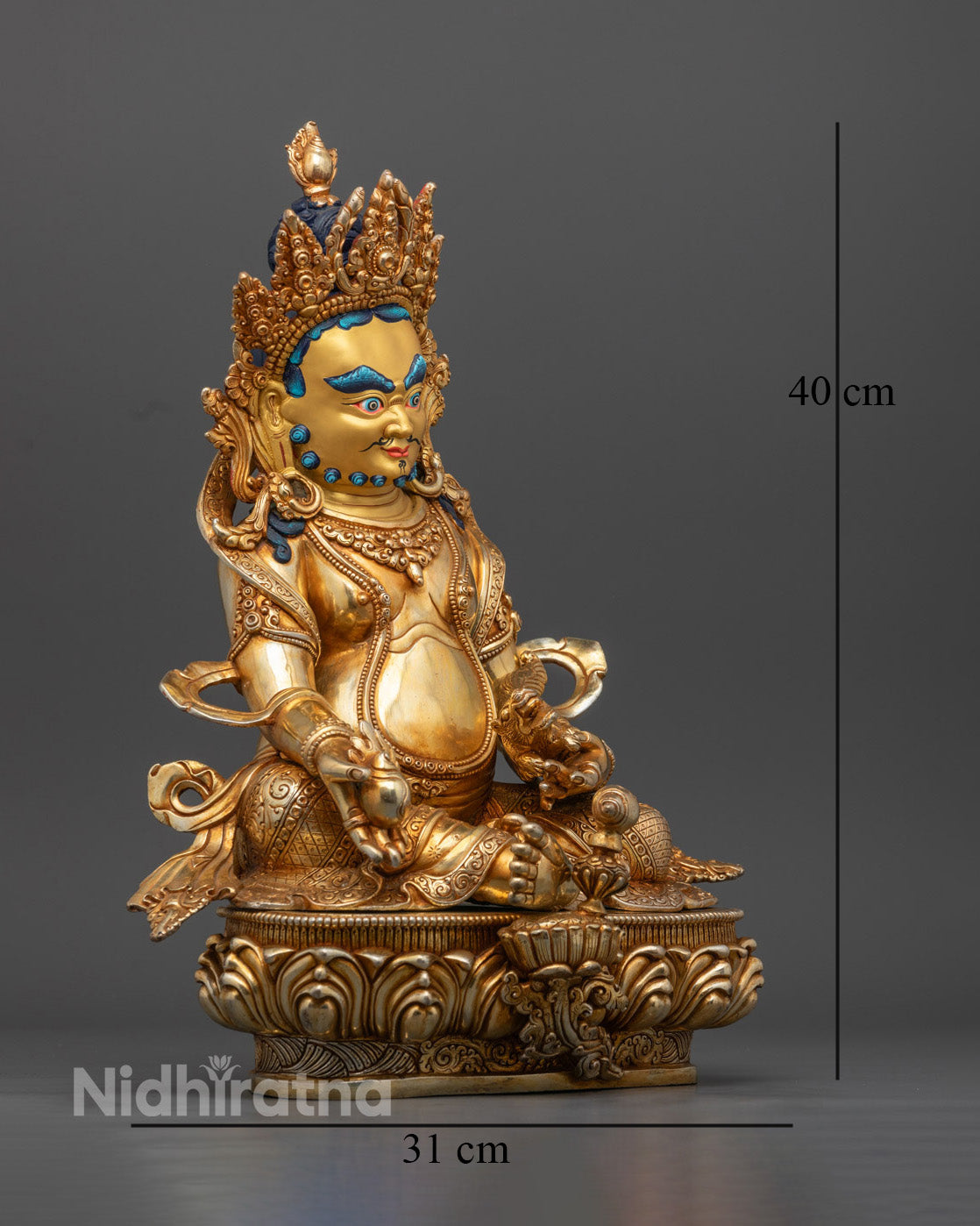 Yellow Dzambhala Sculpture | Lord Kubera