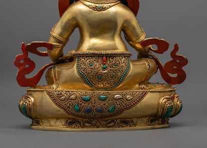 Hand-Carved Jambhala Statue | Tibetan Wealth Deity