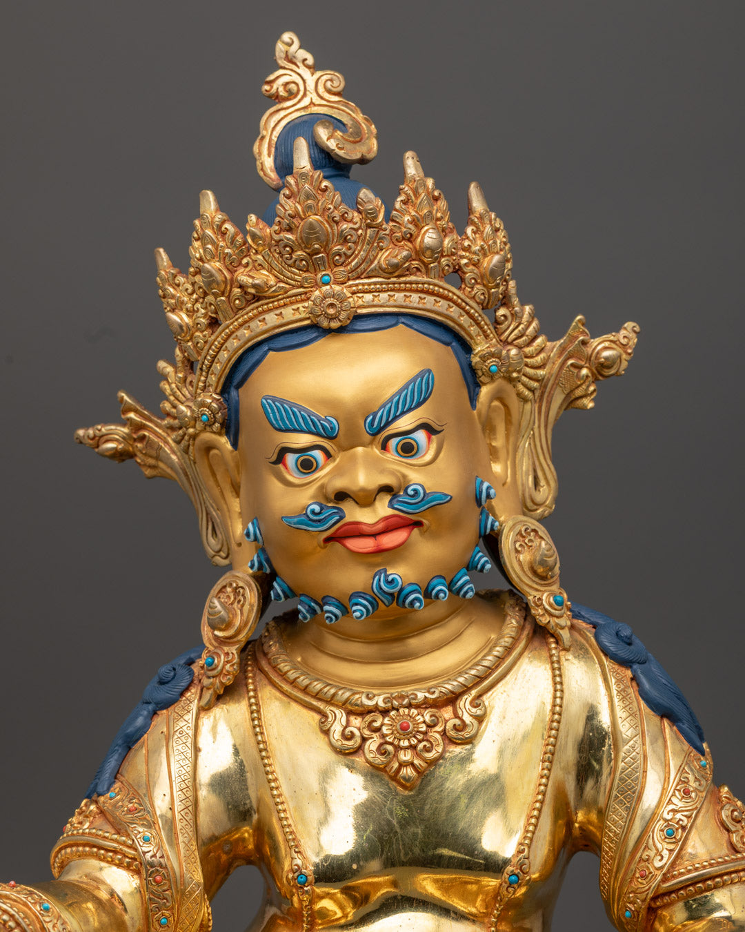 Spiritual Dzambhala Statue | Handcrafted 24K Gold