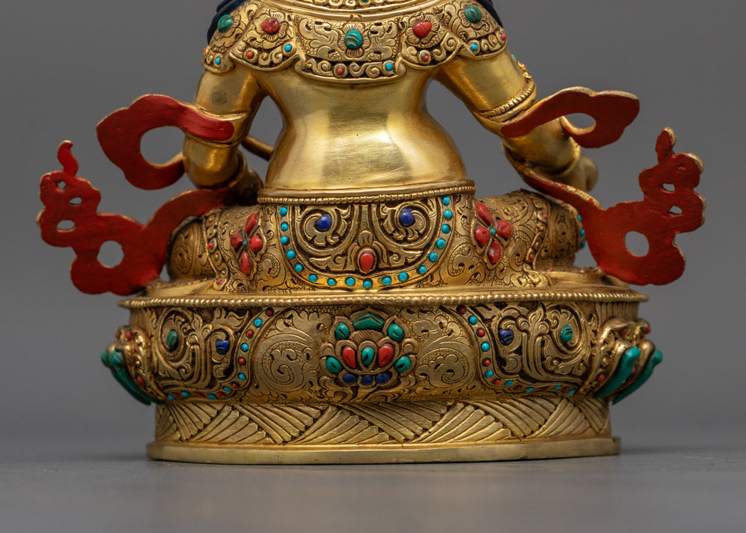24K Gold Dzambhala Statue | Handcrafted Wealth Deity from Nepal