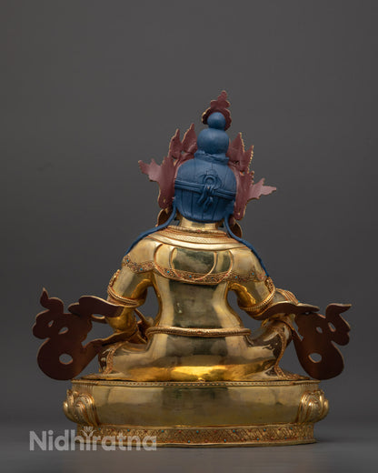 Spiritual Dzambhala Statue | Handcrafted 24K Gold