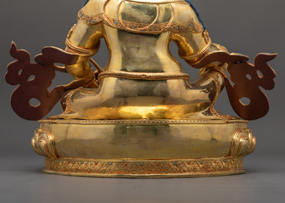 Spiritual Dzambhala Statue | Handcrafted 24K Gold