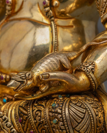 Sacred Dzambhala Statue | Hand-Carved from Nepal