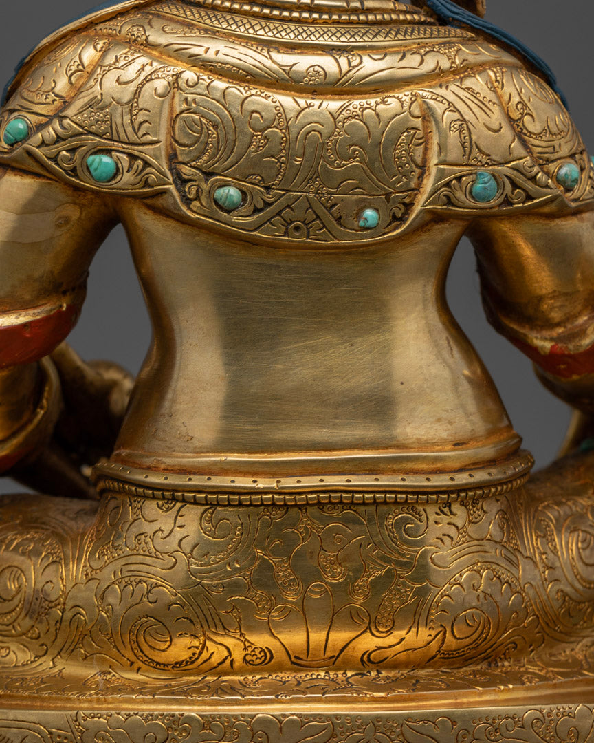 Tibetan Dzambhala Mantra Statue: Himalayan Divine Art