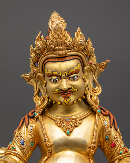 Nepalese Dzambhala Statue | Wealth Attraction Buddhist Figurine