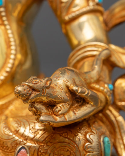 Diety of Wealth Dzambhala Sculpture | Traditional Tibetan Art