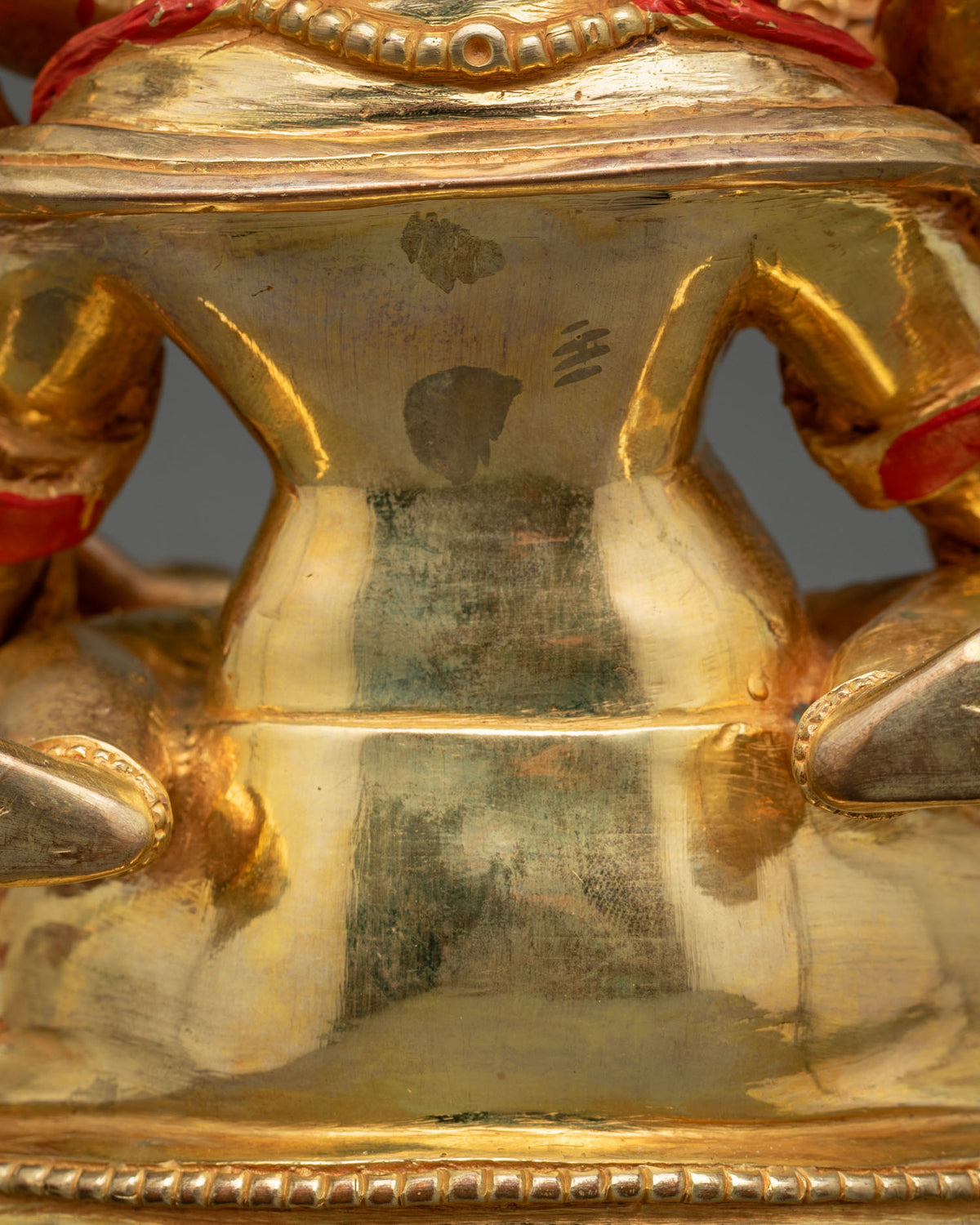 Red Dzambhala with Consort Statue | Buddhist Wealth & Prosperity Deity