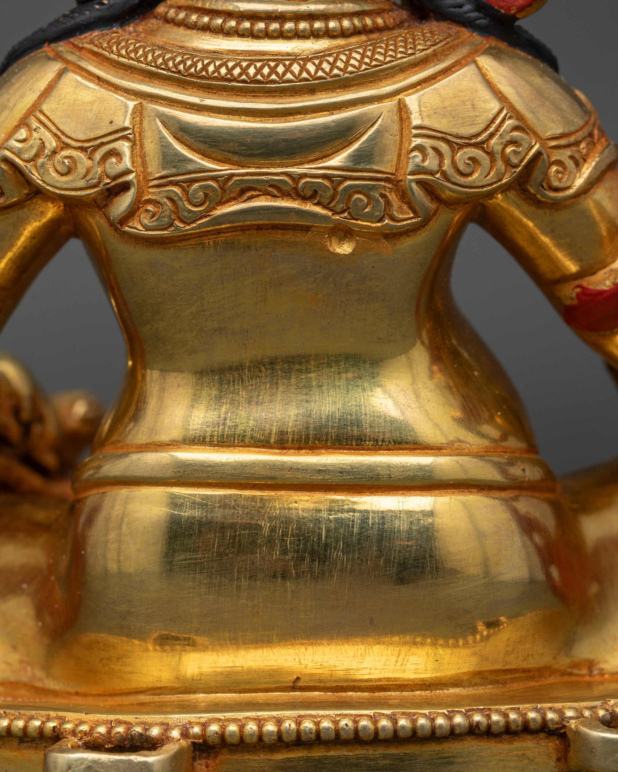 Yellow Jambhala Sculpture | Divine Wealth Figure for Home Altar