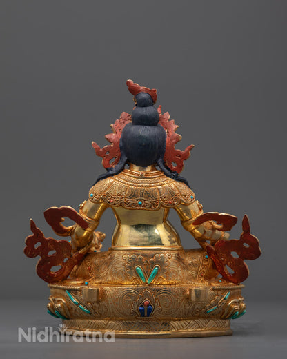 Diety of Wealth Dzambhala Sculpture | Traditional Tibetan Art