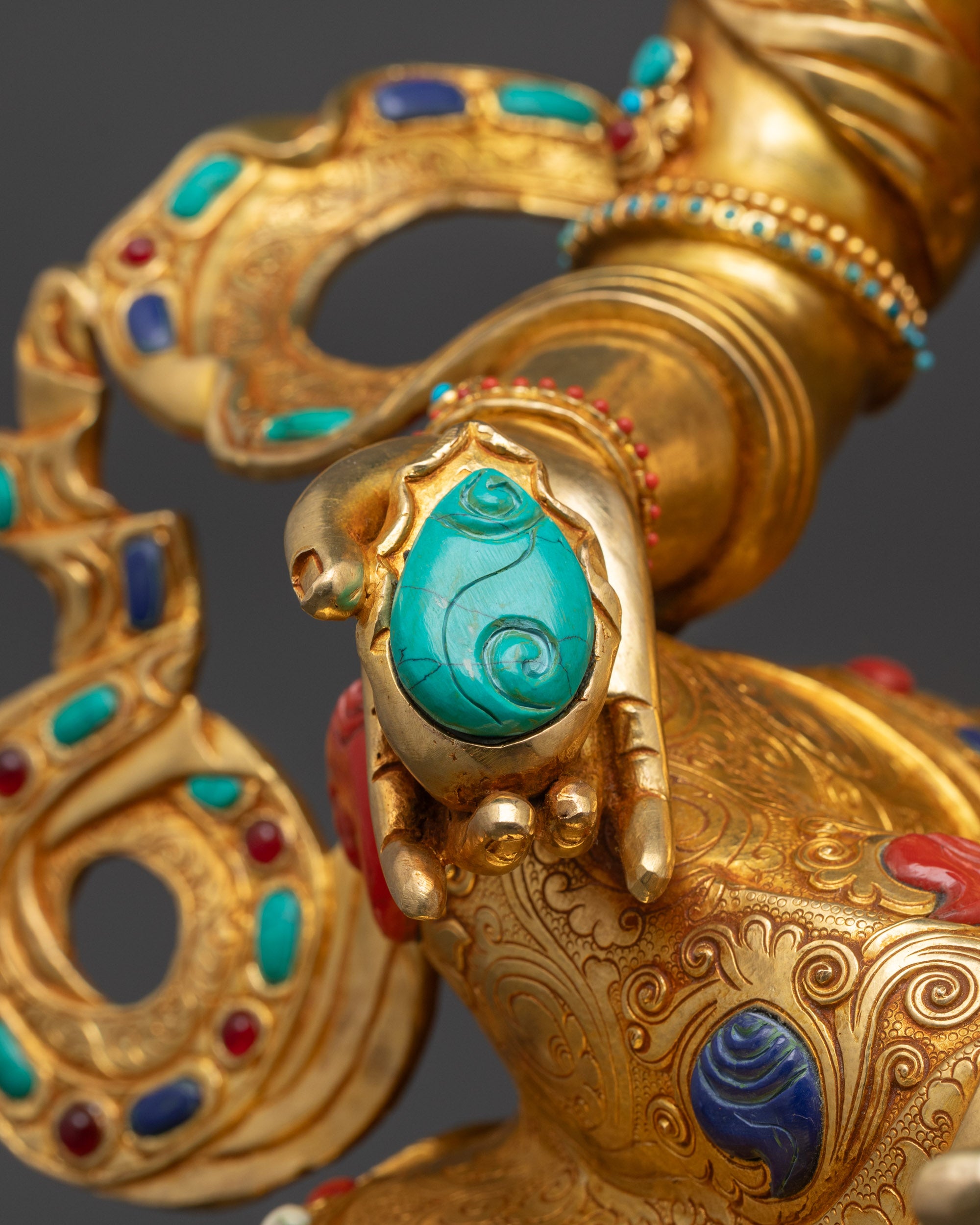 Deity of Wealth Jambhala Statue | Tibetan Buddhist Sculpture of Nepal