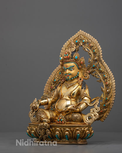 Sacred Dzambhala Statue | Hand-Carved from Nepal