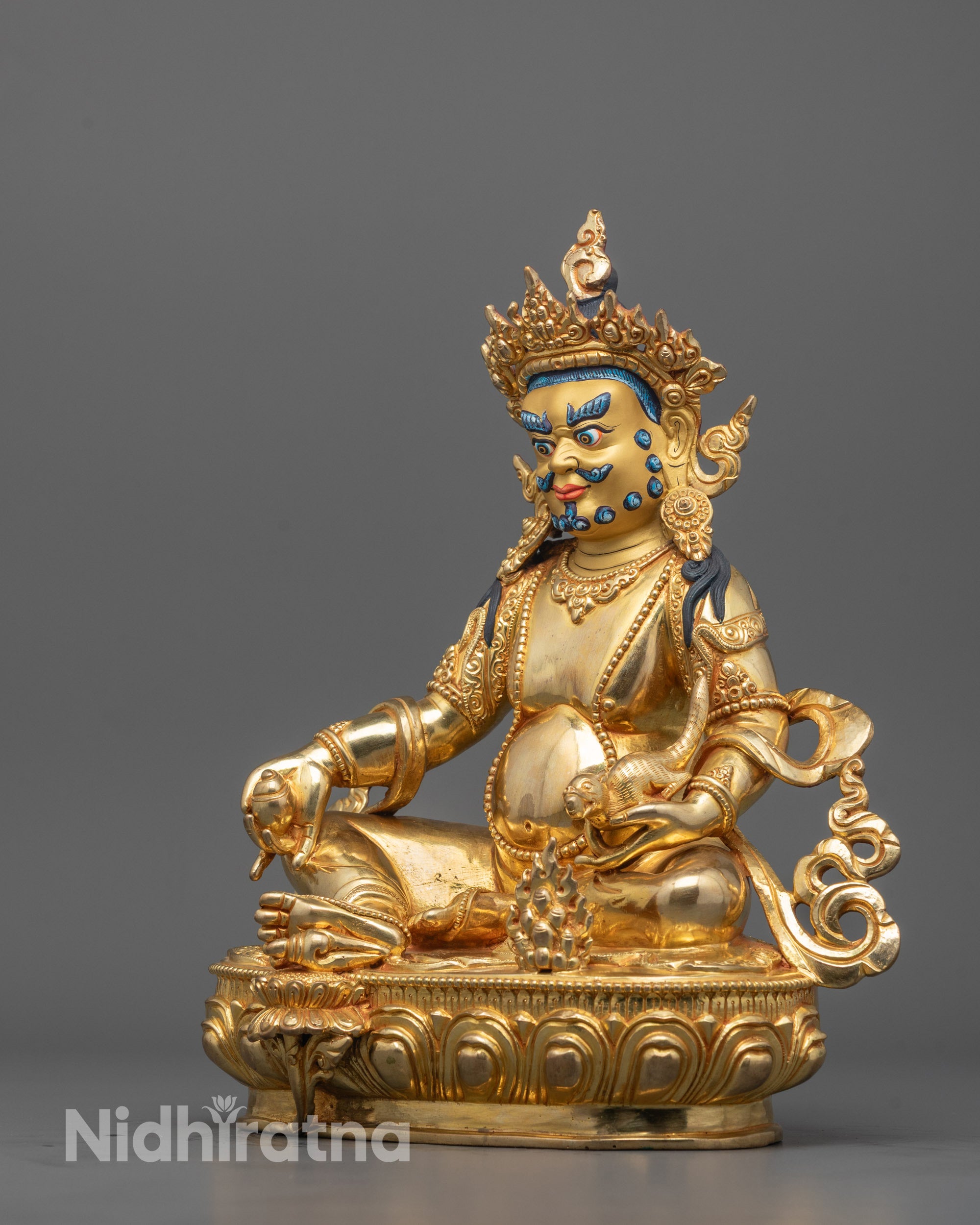 Nepalese Dzambhala Statue | Vajrayana Prosperity Deity