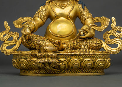 Wealth God Jambhala Sculpture |  Tibetan Prosperity & Abundance Deity